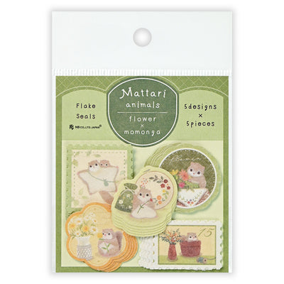 NB Mattari Animals Sticker Flakes - Flower x Momonga 2314103