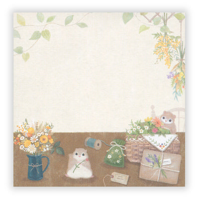NB Mattari Animals Sticky Notes - Flower x Momonga 2314403