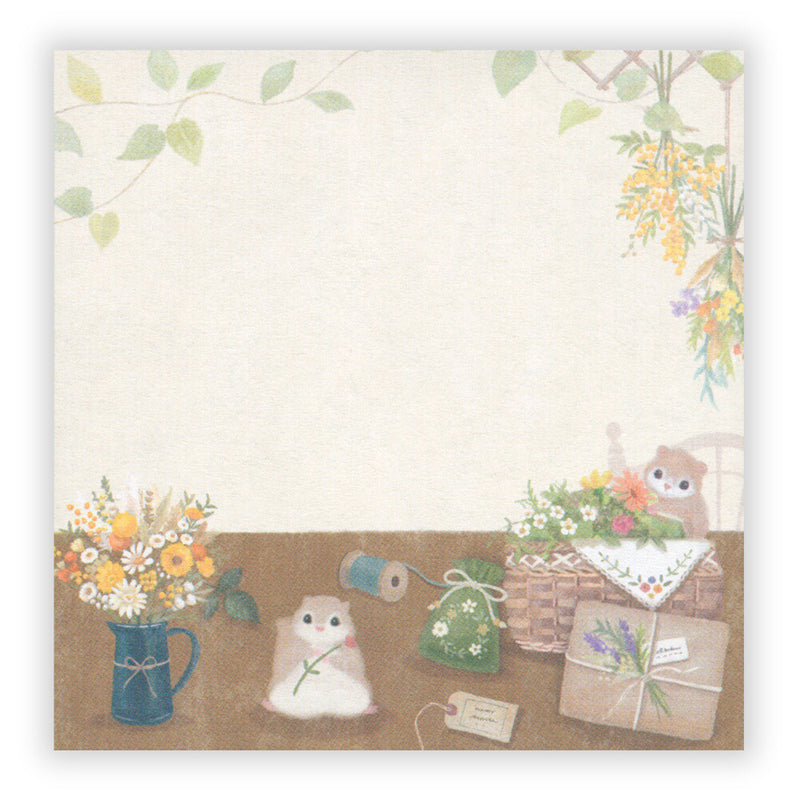 NB Mattari Animals Sticky Notes - Flower x Momonga 2314403