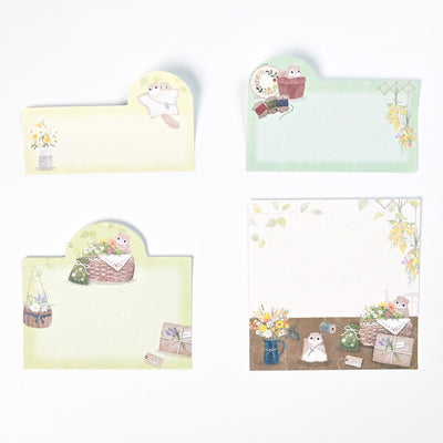 NB Mattari Animals Sticky Notes - Flower x Momonga 2314403