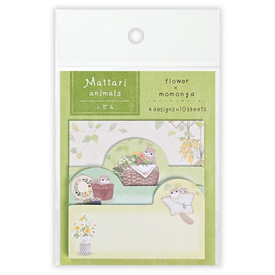 NB Mattari Animals Sticky Notes - Flower x Momonga 2314403