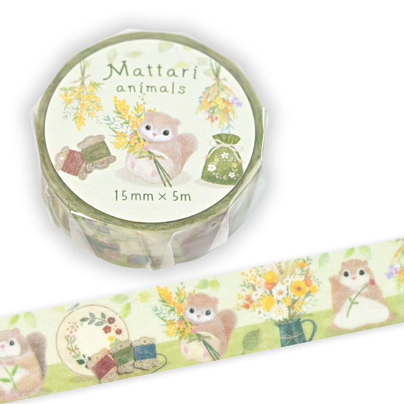 NB Mattari Animals Washi Tape - Flower x Momonga 2315203