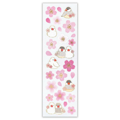 NB Japanese Style Gold Foil Sticker - Shimaenaga and Sakura 2494149