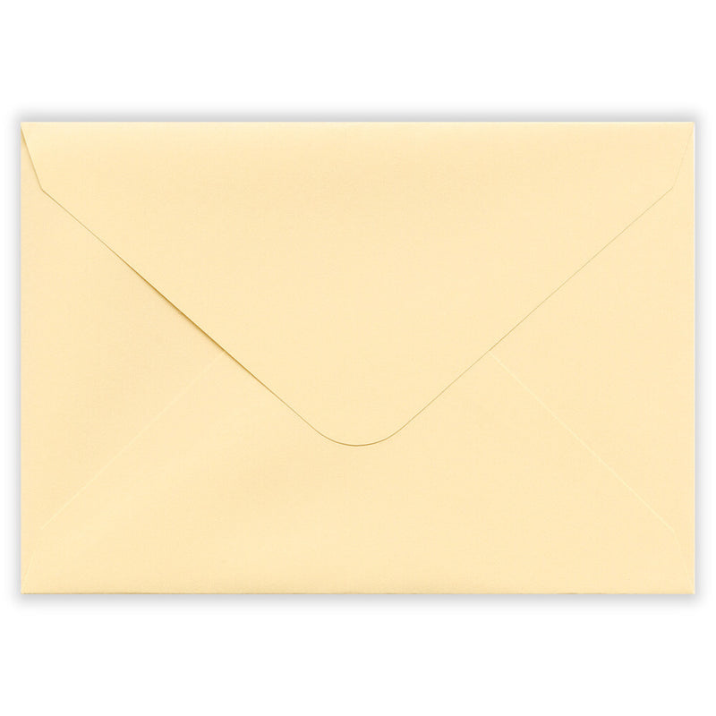 Beige envelope on a white background