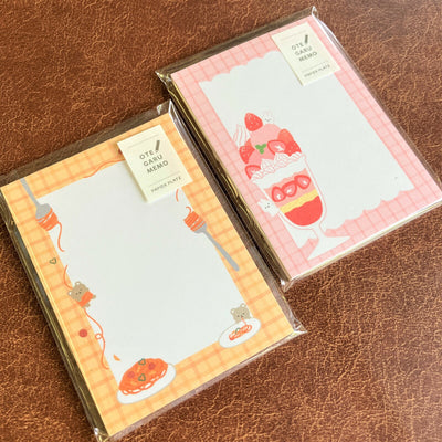 Papier Platz Graphics Otegaru Memo Pad - Bear Cafe