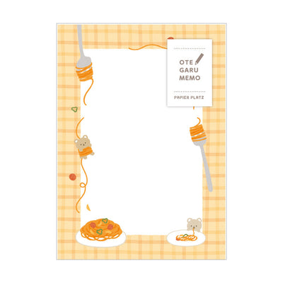 Papier Platz Graphics Otegaru Memo Pad - Bear Cafe 37-522