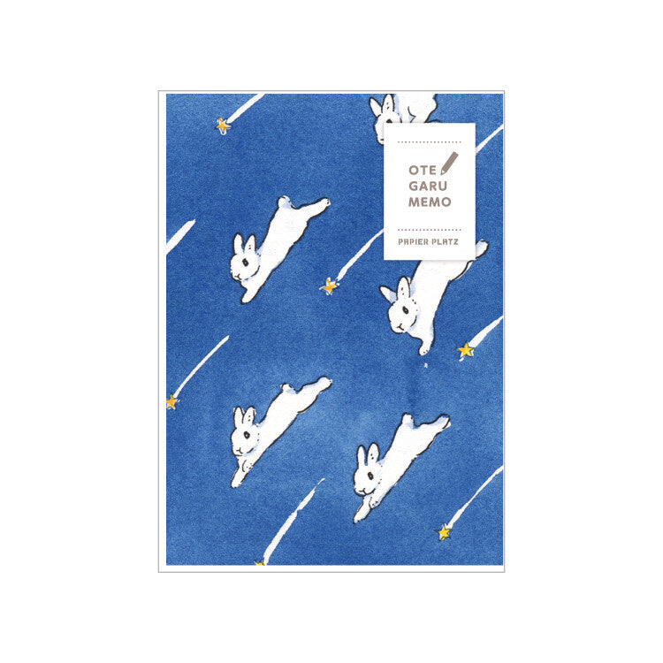 Papier Platz x Shinako Moriyama Otegaru Memo Pad - Sky, Stars and Rabbits 37-525