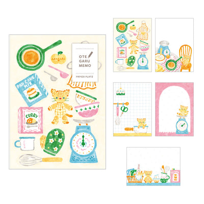 Papier Platz x Nakauchi Waka Otegaru Memo Pad - Cat and Kitchen 37-533