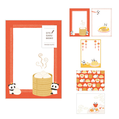 Papier Platz Graphics Otegaru Memo Pad - Panda and Chinese Food 37-535