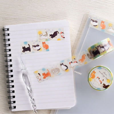 NB Clear PET Tape - Cat and Polka Dots 4045216
