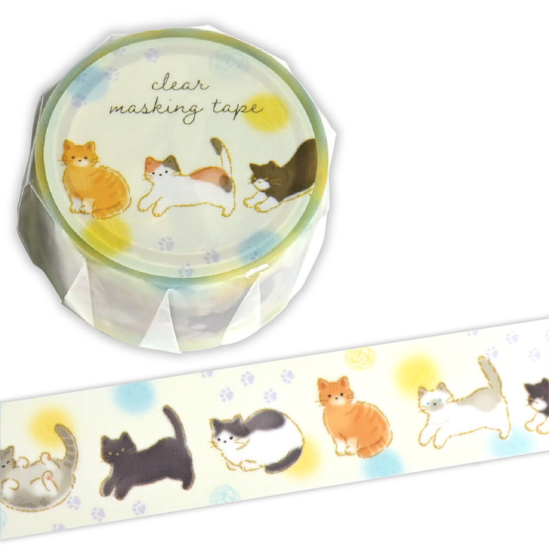 NB Clear PET Tape - Cat and Polka Dots 4045216