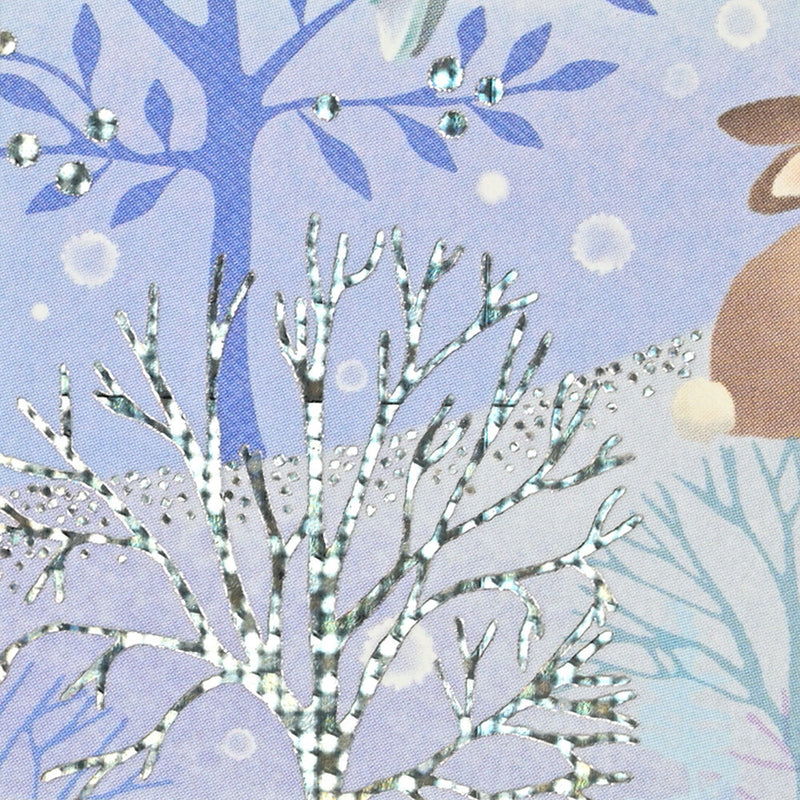 NB 2025 Winter Holographic Foil Postcard - Forest Night 4922855