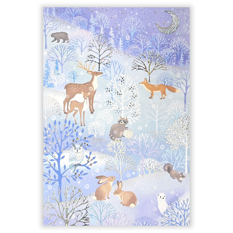 NB 2025 Winter Holographic Foil Postcard - Forest Night 4922855