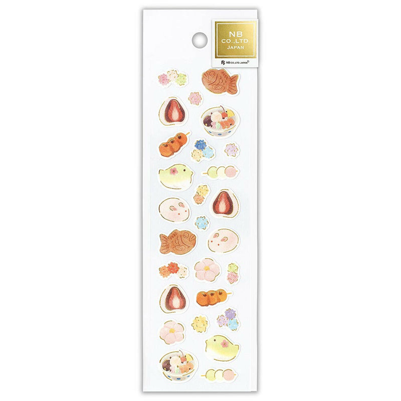 NB Japanese Style Gold Foil Sticker - Fluffy Wagashi 5024119