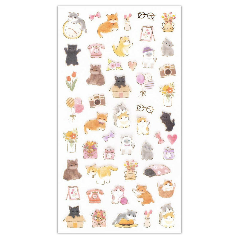 NB Mini Animals Gold Foil Clear Sticker - Kitten 5094128