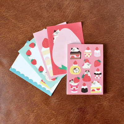 Papier Platz x Concombre Otegaru Memo Pad - Strawberry 51-506