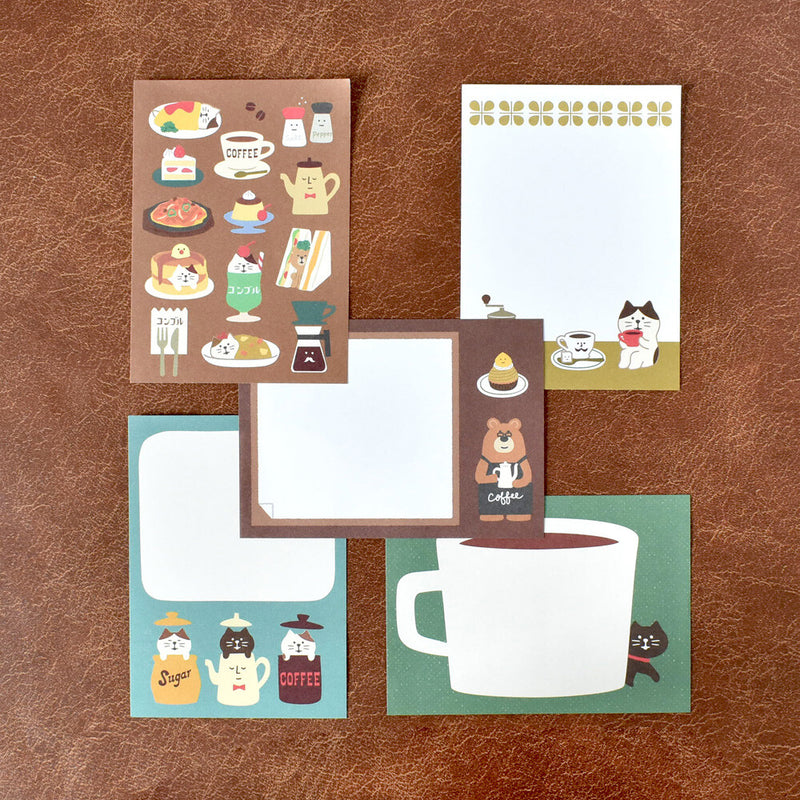Papier Platz x Concombre Otegaru Memo Pad - Cafe 51-508
