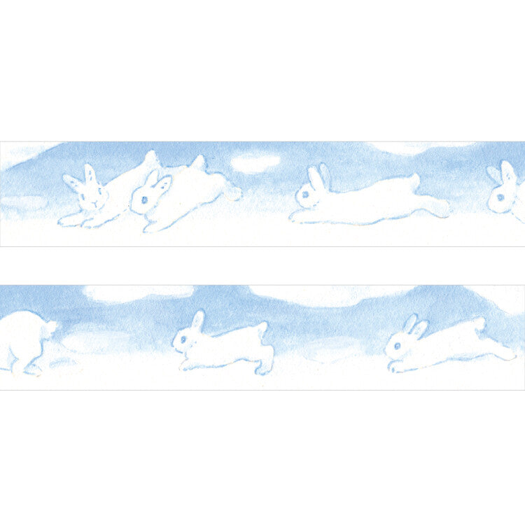 Papier Platz x Shinako Moriyama Washi Tape - Rabbit Cloud 52-058