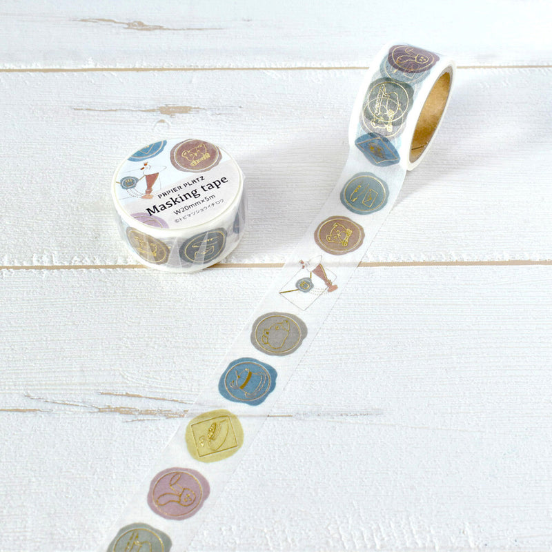 Papier Platz x Shoichiro Tobimatsu Gold Foil Washi Tape - Glittering Sealing Stamp 52-087