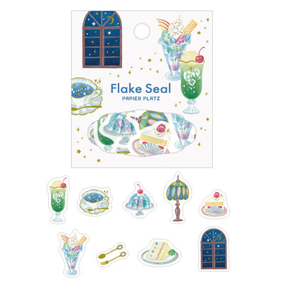 Papier Platz x Alacarudou Washi Sticker Flakes - Jewelry Coffee Shop 53-040