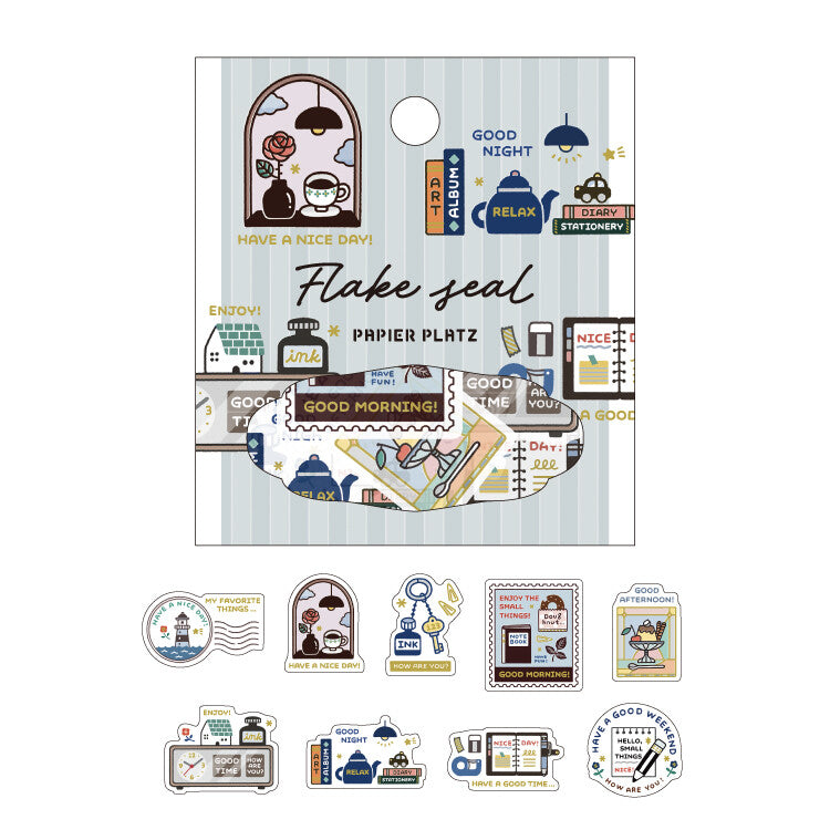 Papier Platz x Eric Small Things Gold Foil Washi Sticker Flakes - Favorite Things 53-044