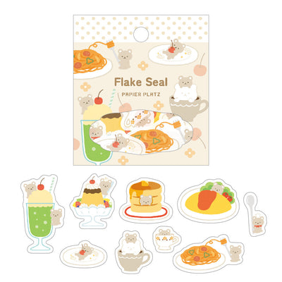 Papier Platz Washi Sticker Flakes - Bear Cafe 53-047