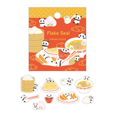 Papier Platz Washi Sticker Flakes - Panda and Chinese Food 53-056