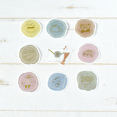 Papier Platz x Shoichiro Tobimatsu Gold Foil Sticker Flakes - Glittering Sealing Stamp 53-061