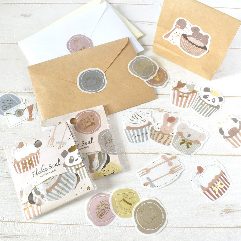 Papier Platz x Shoichiro Tobimatsu Gold Foil Sticker Flakes - Glittering Sealing Stamp 53-061