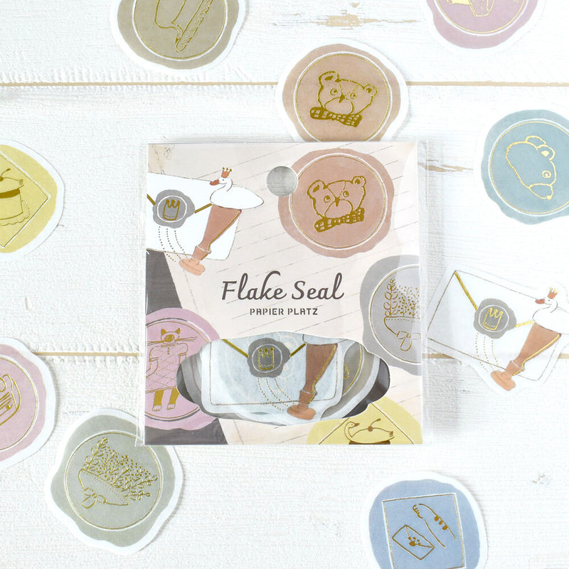 Papier Platz x Shoichiro Tobimatsu Gold Foil Sticker Flakes - Glittering Sealing Stamp 53-061