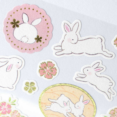 NB Large Japanese Style Gold Foil Sticker - Yufumi Rabbit 5354101