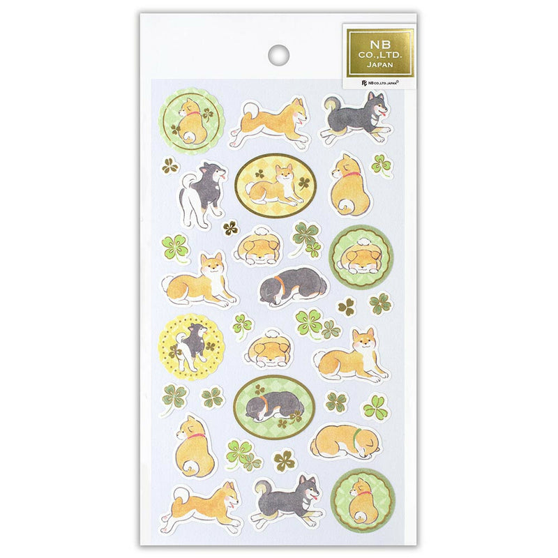 NB Large Japanese Style Gold Foil Sticker - Yufumi Shiba Dog 5354102 