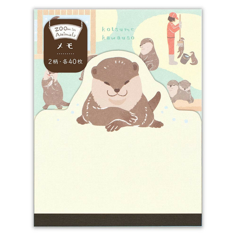 NB ZOOm in Animals Memo Pad - Small-clawed Otter 5422208