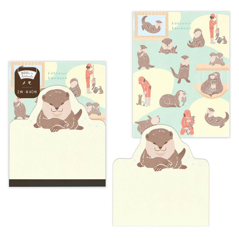 NB ZOOm in Animals Memo Pad - Small-clawed Otter 5422208