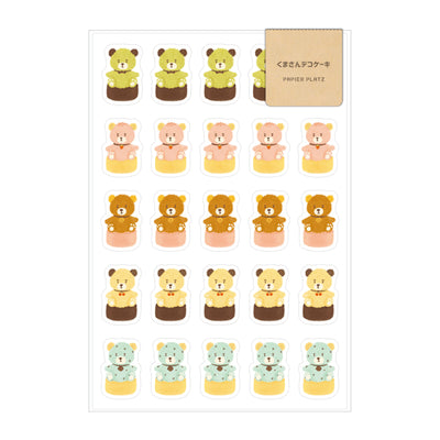 Papier Platz x AOYOSHI Sticker - Bear Cake 55-026