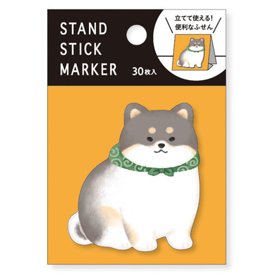 Mind Wave Stand Stick Marker - Black Shiba Inu Sticky Notes 57950