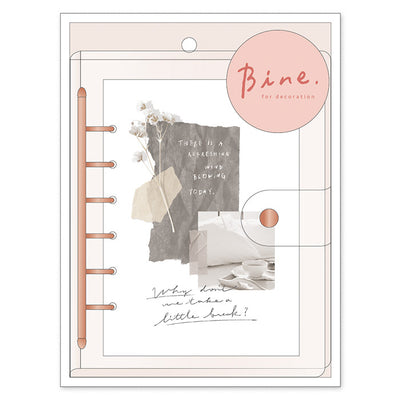 Mind Wave Bine A6 Clear Ring Binder - Pink Gold 57987