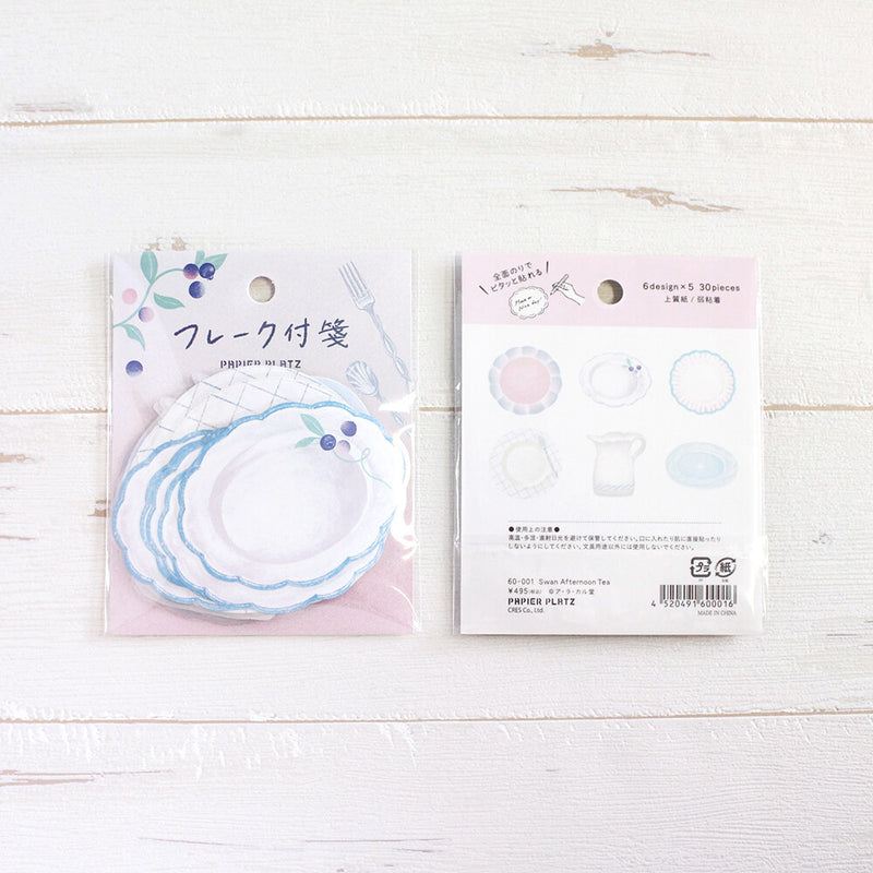 Papier Platz x Alacarudou Flakes Sticky Notes - Swan Afternoon Tea 60-001