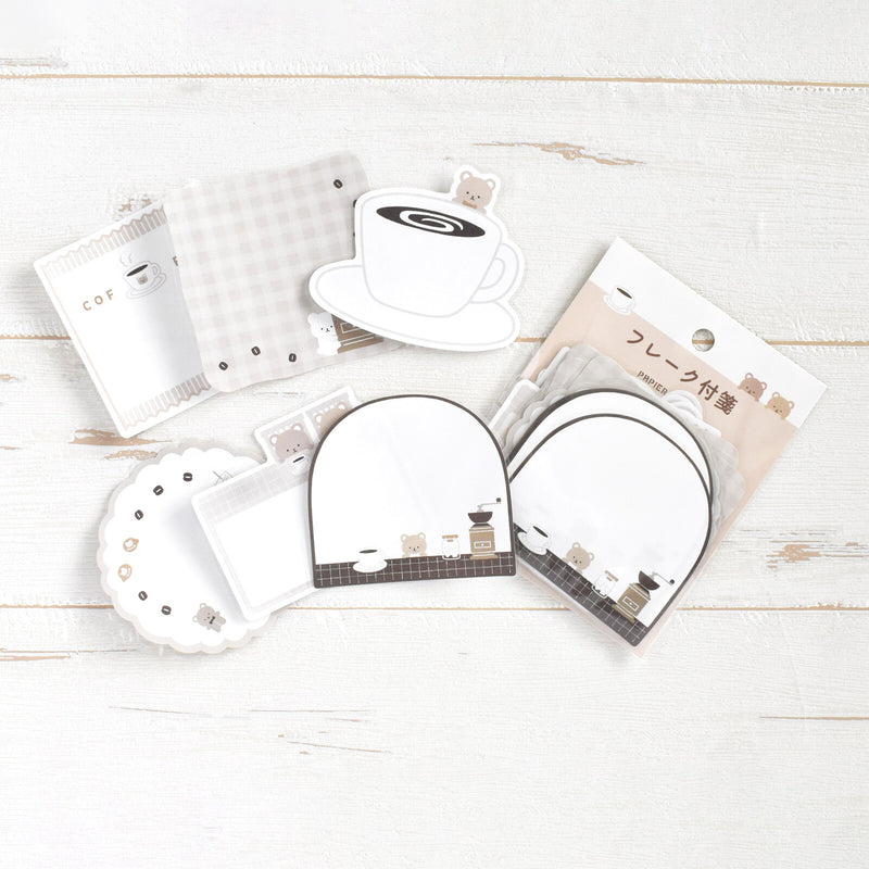 Papier Platz Flake Sticky Notes - Bear Coffee 60-006