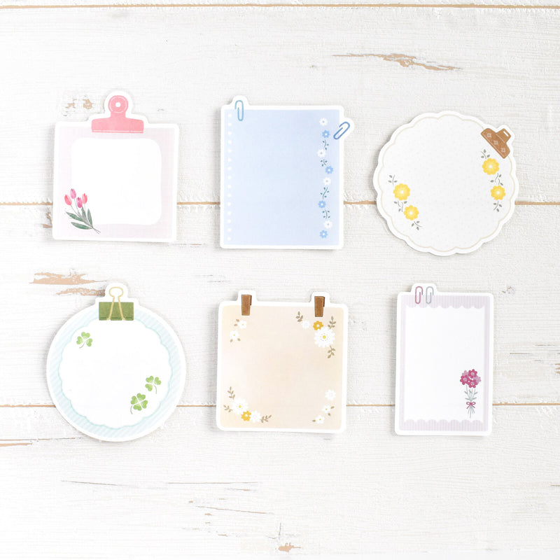 Papier Platz Flake Sticky Notes - Flower 60-007
