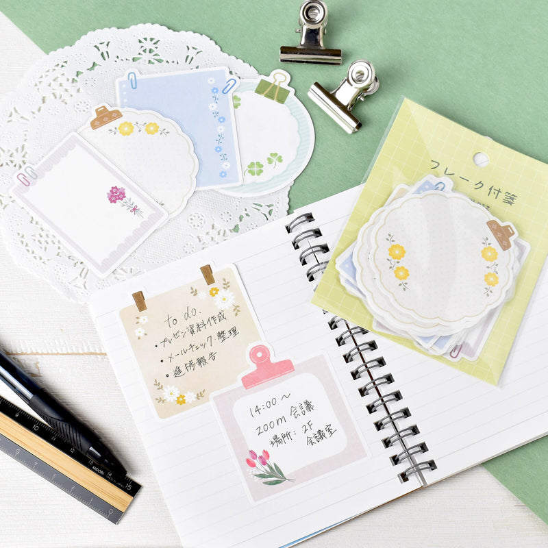 Papier Platz Flake Sticky Notes - Flower 60-007