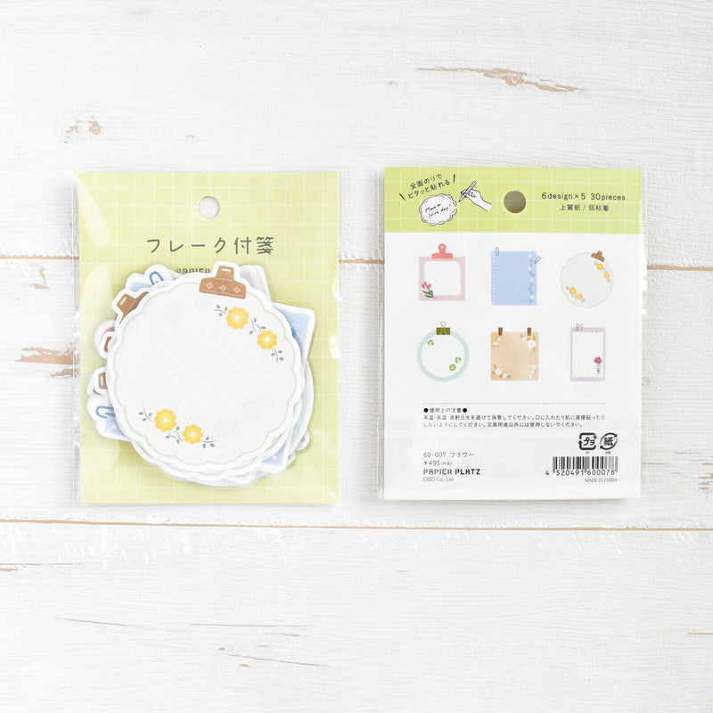 Papier Platz Flake Sticky Notes - Flower 60-007