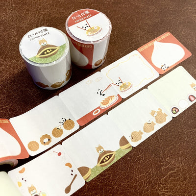 Papier Platz Graphics Sticky Notes Roll - Shiba Dog and Japanese Sweets