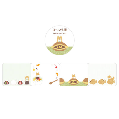 Papier Platz Graphics Sticky Notes Roll - Shiba Dog and Japanese Sweets 61-155