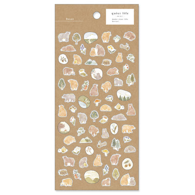 Mind Wave Quiet Life Mini Gold Foil Sticker - Bear 81625