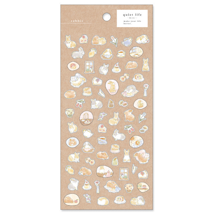 Mind Wave Quiet Life Mini Gold Foil Sticker - Rabbit 81626