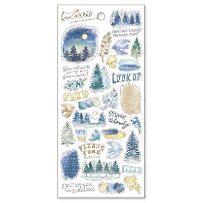 Mind Wave Warble Clear Sticker - Navy 81628