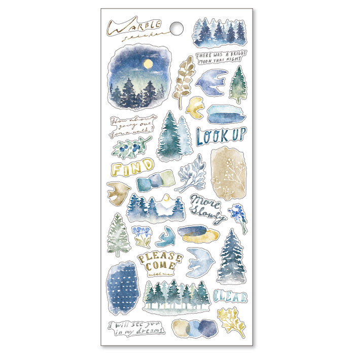 Mind Wave Warble Clear Sticker - Navy 81628