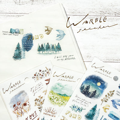Mind Wave Warble Clear Sticker - Green