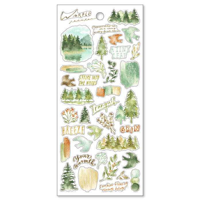 Mind Wave Warble Clear Sticker - Green 81629